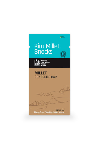 VEGAN MILLET DRY FRUIT BAR - 12 bars