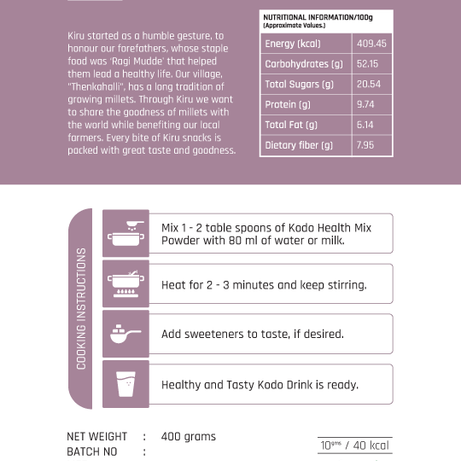 Kodo Millet Health Drink Mix
