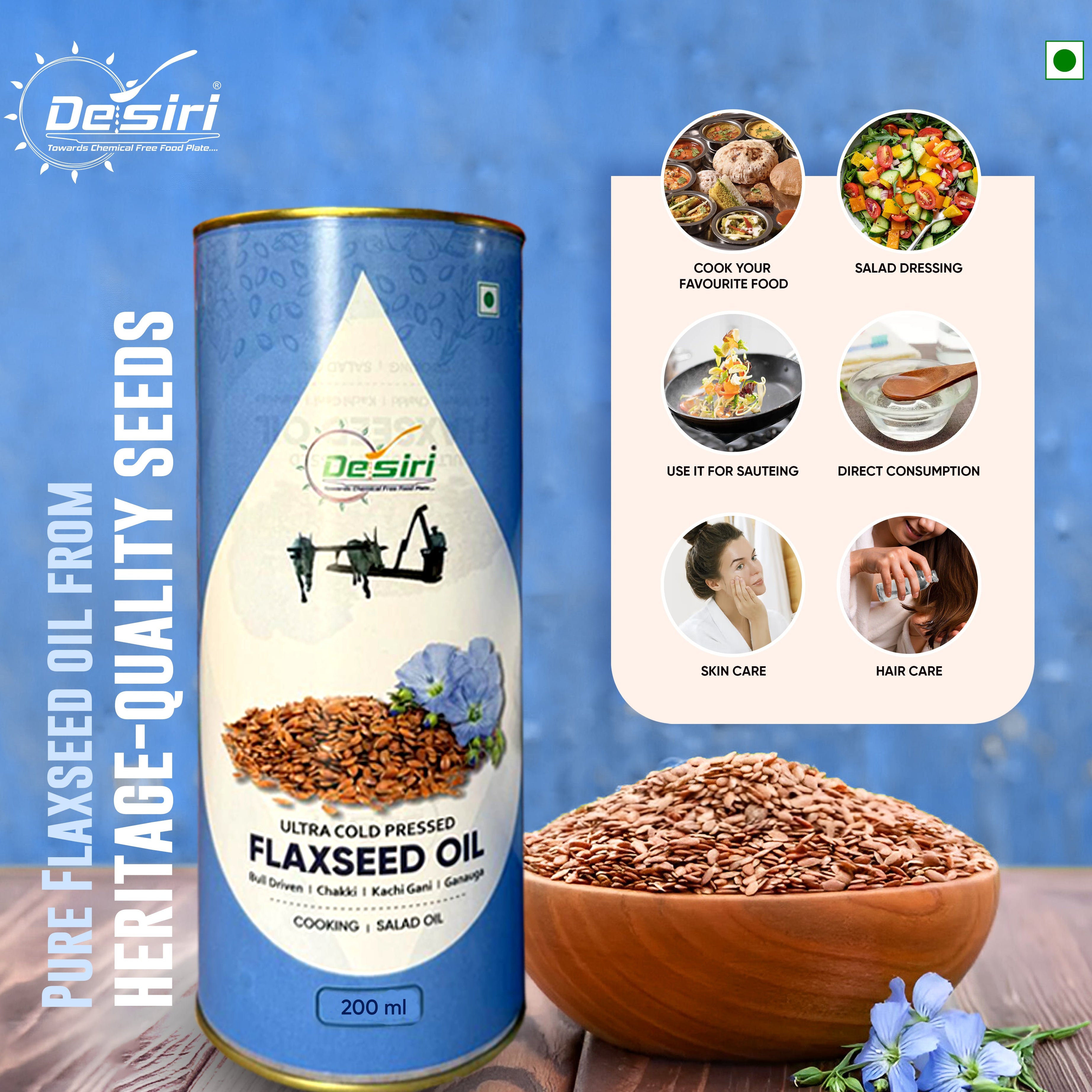 FLAXSEED OIL - 200 ml