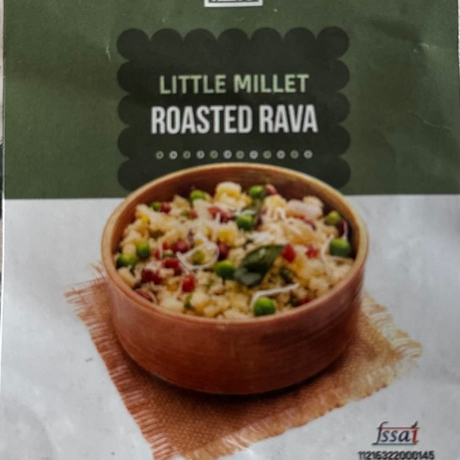 Little millet Rava - soaked, shade dried and roasted