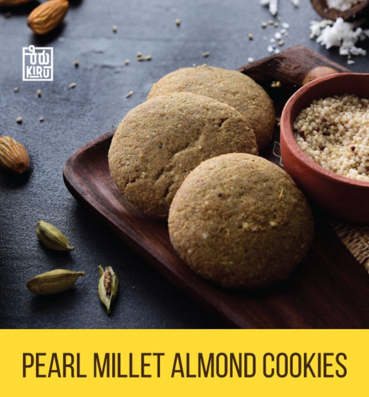 Pearl Millet Almond Coconut Cookies
