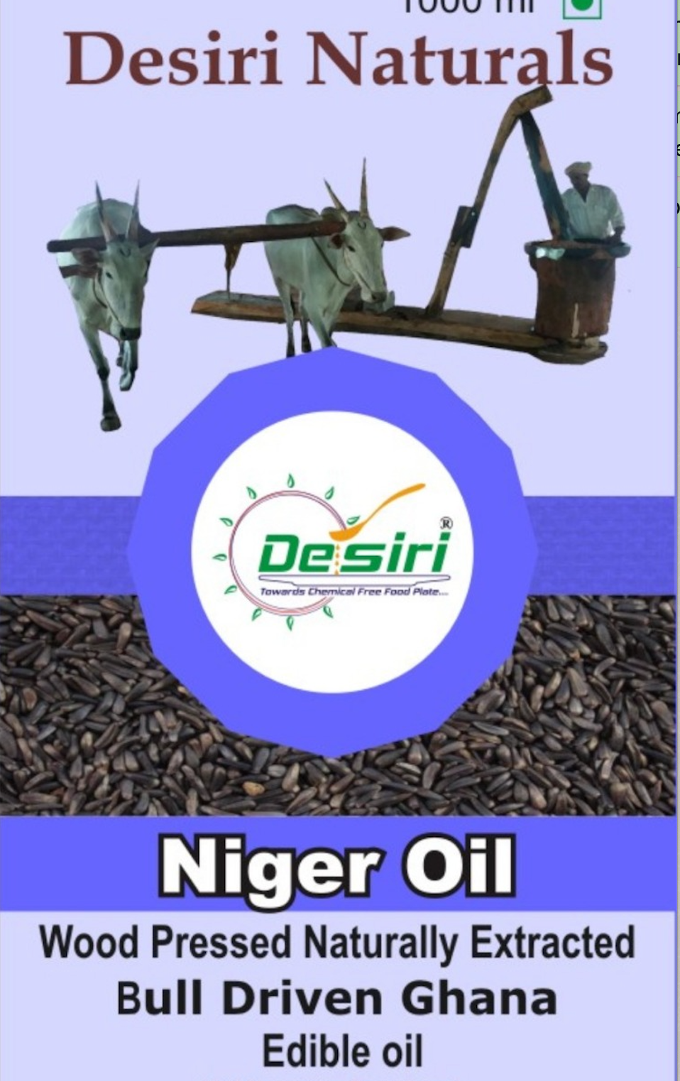 NIGER OIL - 200 ml (Karale/Karal/Ramtil/Blackseed/Surguja/Valesulu/Payellu/Yamitilla/Veri Nuvullu)